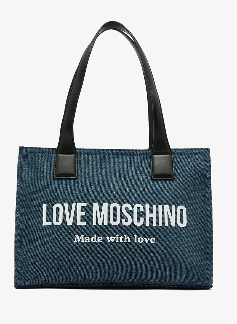 Signature Love Denim Shopper Tote